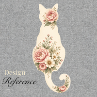 Load image into Gallery viewer, Petals &amp; Attitude - Light Floral Cat - Premium Tee in Comfort Colors
