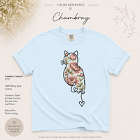 Load image into Gallery viewer, Blooming Cat Love - Premium Tee in Comfort Colors
