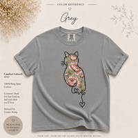 Load image into Gallery viewer, Blooming Cat Love - Premium Tee in Comfort Colors
