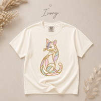 Load image into Gallery viewer, Gilded Mosaic Cat - Premium Tee in Comfort Colors - product photo 3
