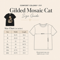Load image into Gallery viewer, Gilded Mosaic Cat - Premium Tee in Comfort Colors - product photo 10

