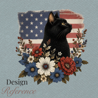 Load image into Gallery viewer, Floral Americana Cat - Premium Tee in Comfort Colors
