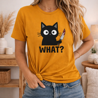 Load image into Gallery viewer, WHAT? – Cattitude Tee