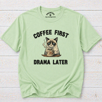 Load image into Gallery viewer, Coffee First. Drama Later – Premium Tee in  Comfort Colors®