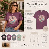 Load image into Gallery viewer, Mosaic Dreams  - Premium Cat Tee in Comfort Colors
