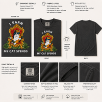 Load image into Gallery viewer, I Earn. My Cat Spends - Premium Tee In Comfort Colors®