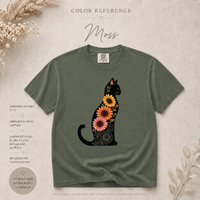 Load image into Gallery viewer, Sunflower Cat - Comfort Colors Premium Tee
