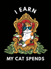 Load image into Gallery viewer, I Earn. My Cat Spends - Premium Tee In Comfort Colors®