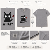 Load image into Gallery viewer, WHAT? - Cattitude Premium Tee in Comfort Colors®