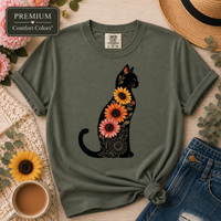 Load image into Gallery viewer, Sunflower Cat - Comfort Colors Premium Tee
