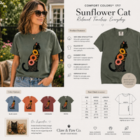 Load image into Gallery viewer, Sunflower Cat - Comfort Colors Premium Tee
