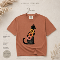 Load image into Gallery viewer, Sunflower Cat - Comfort Colors Premium Tee

