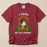 Load image into Gallery viewer, I Earn. My Cat Spends - Premium Tee In Comfort Colors®